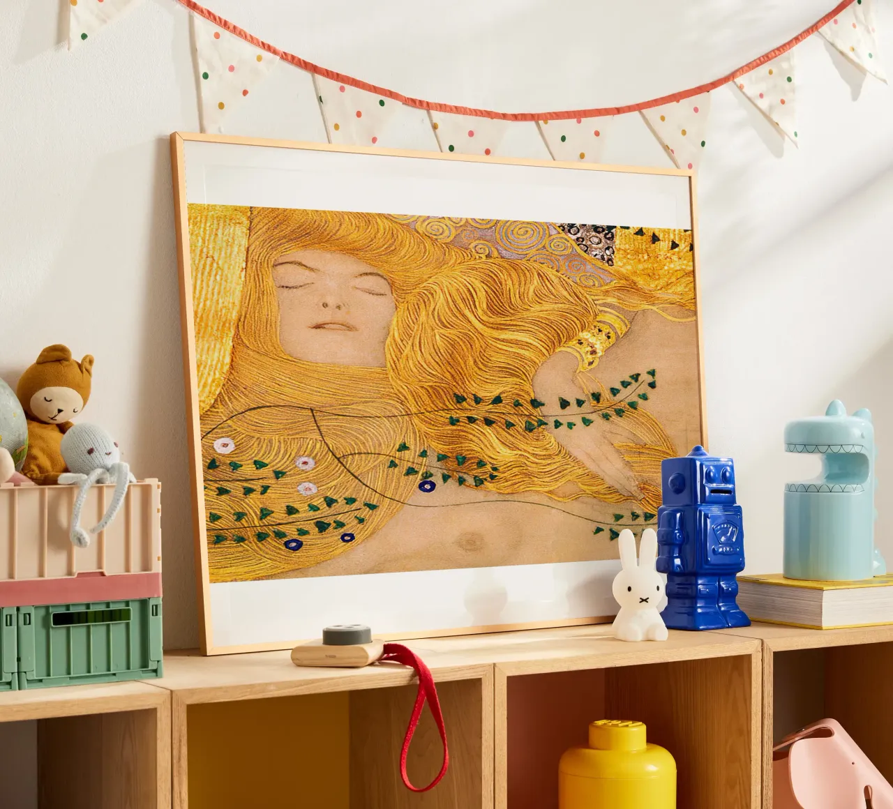 Gustav Klimt Serpente di mare poster con telaio in alluminio da Spencer Farrell2