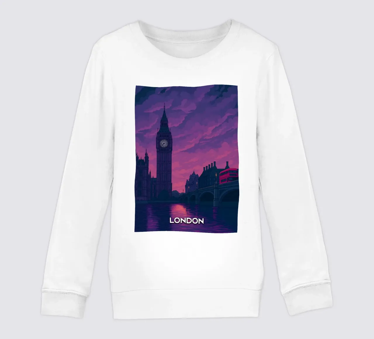 skyline di Londra pittura vettoriale felpa bambino da adzkiya