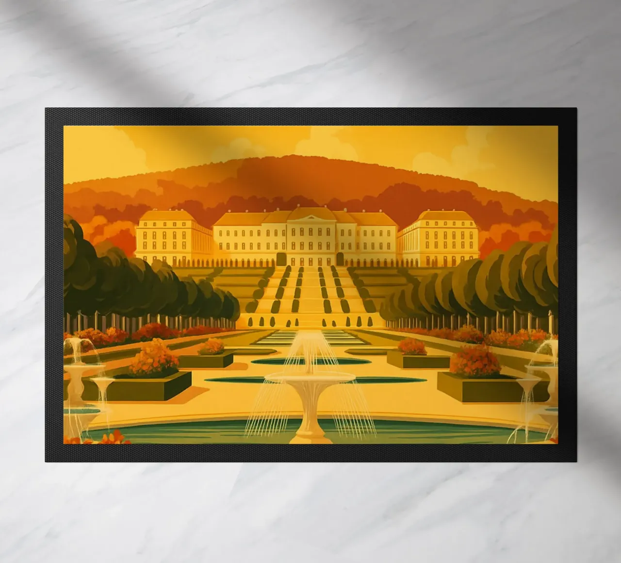 vienna skyline pittura vettoriale zerbino da adzkiya