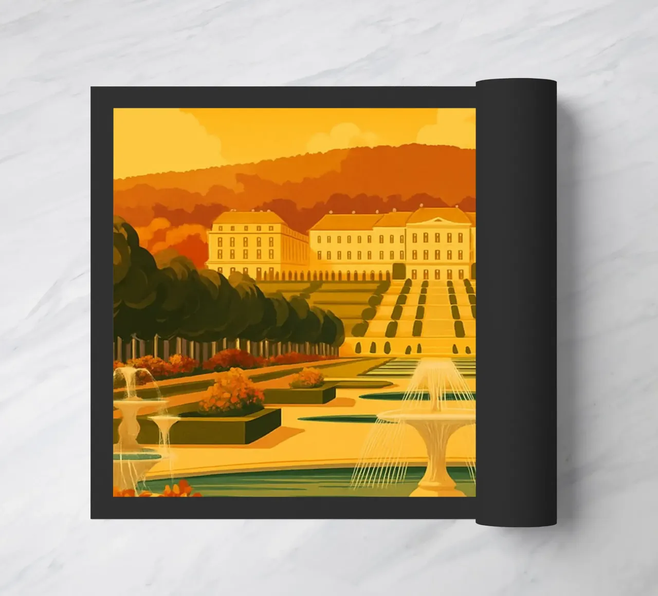 vienna skyline pittura vettoriale zerbino da adzkiya