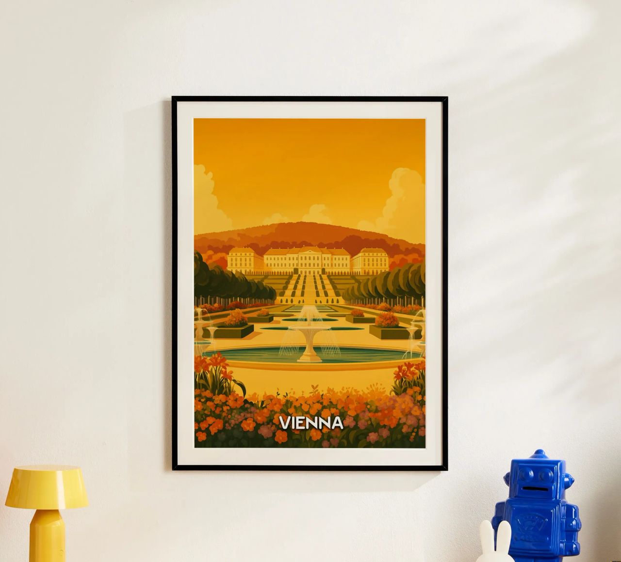 wien skyline vektor malerei Poster von adzkiya