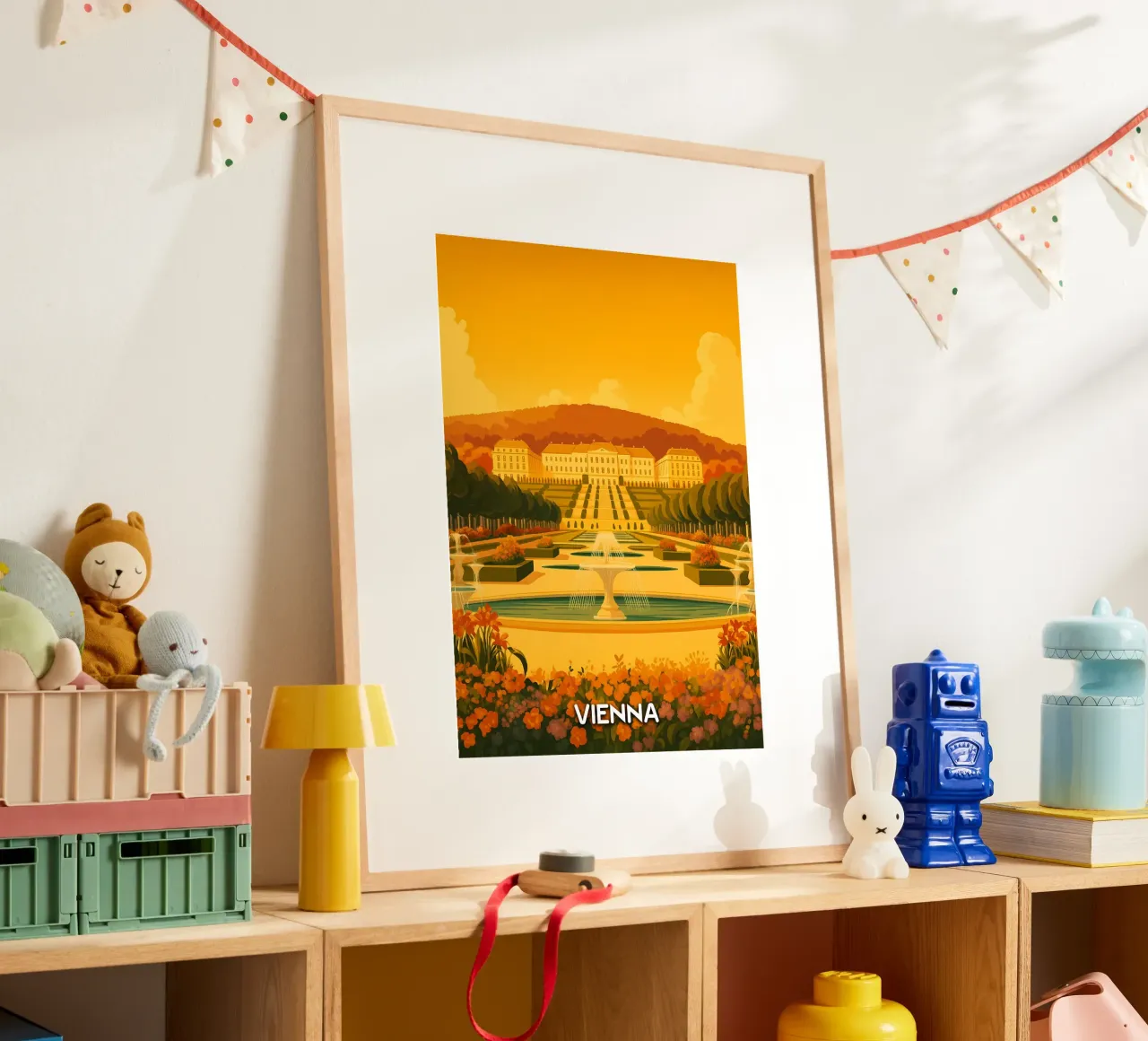 skyline wenen vector schilderij poster van adzkiya