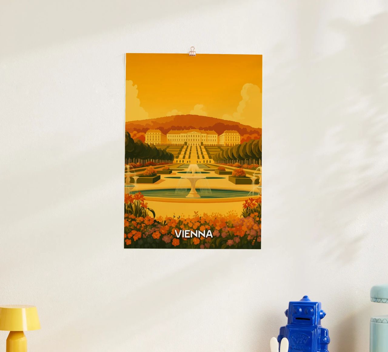 wien skyline vektor malerei Poster von adzkiya