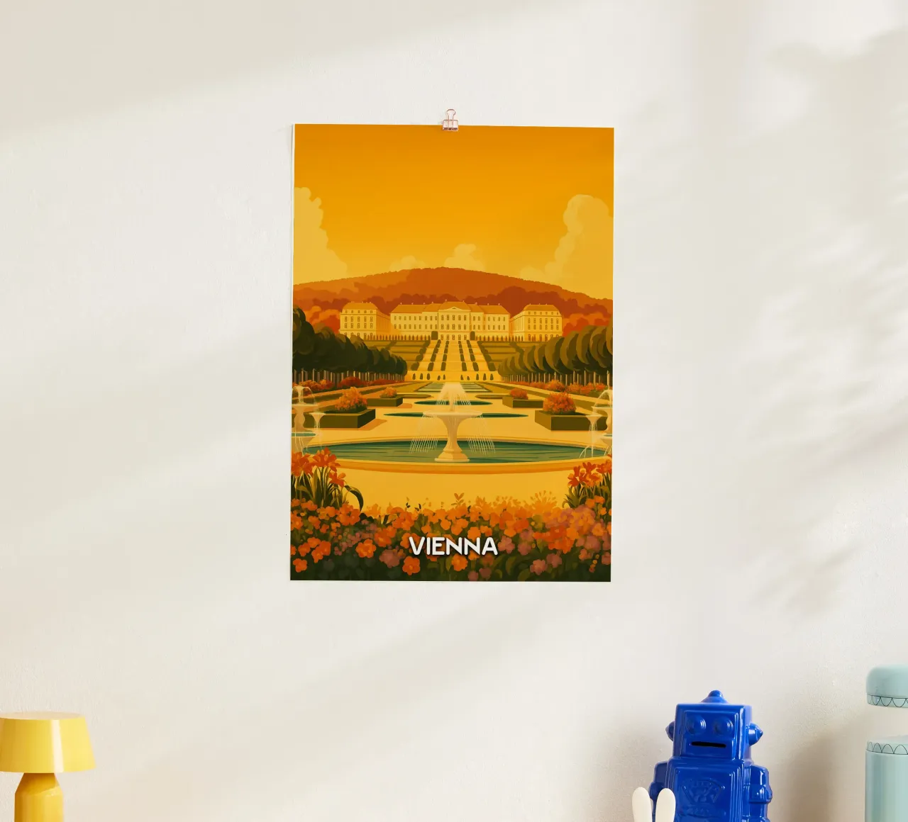 skyline wenen vector schilderij poster van adzkiya