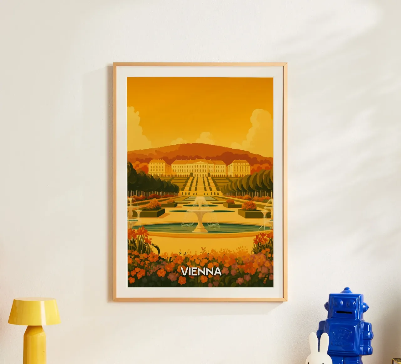 skyline wenen vector schilderij poster van adzkiya