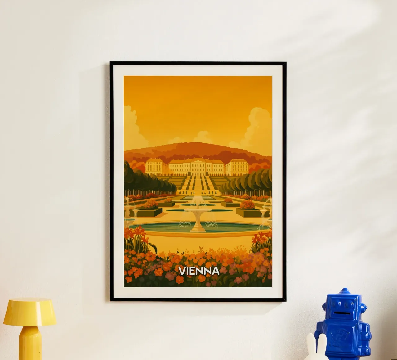skyline wenen vector schilderij poster van adzkiya