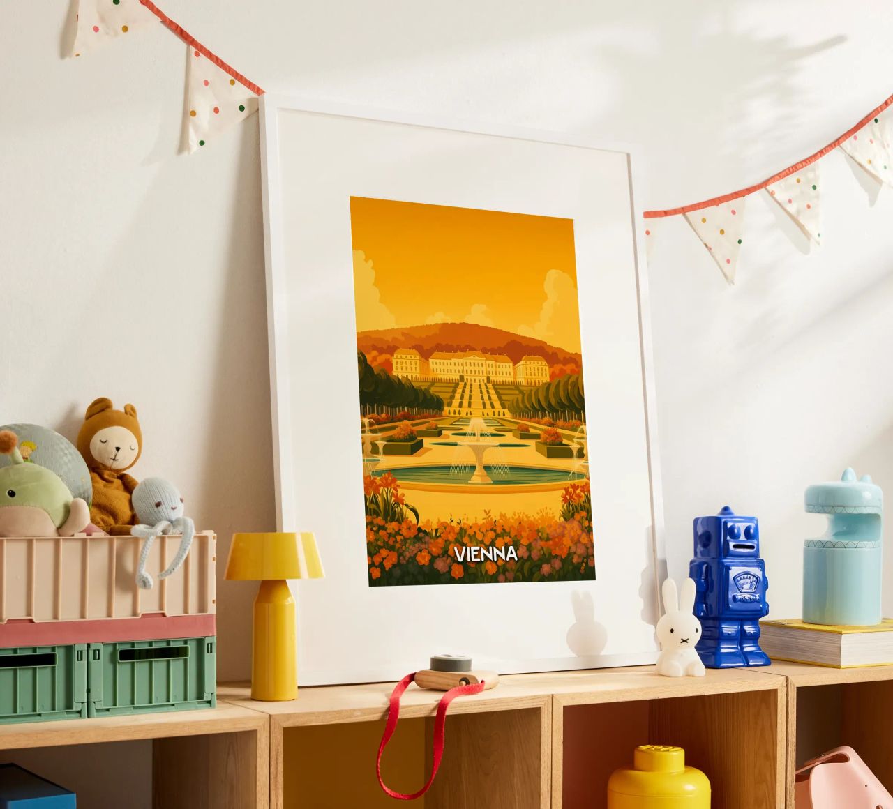 wien skyline vektor malerei Poster von adzkiya