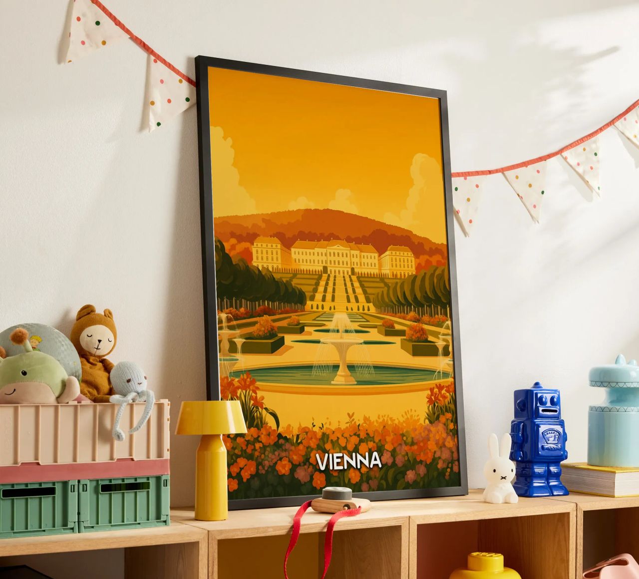 wien skyline vektor malerei Poster von adzkiya