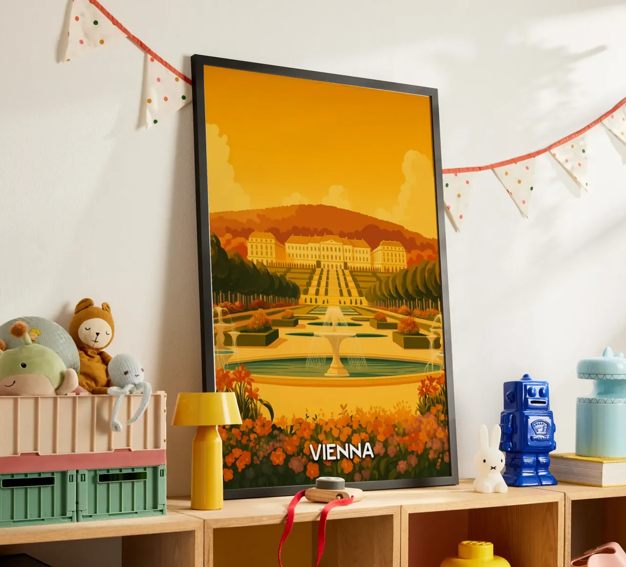 skyline wenen vector schilderij poster van adzkiya