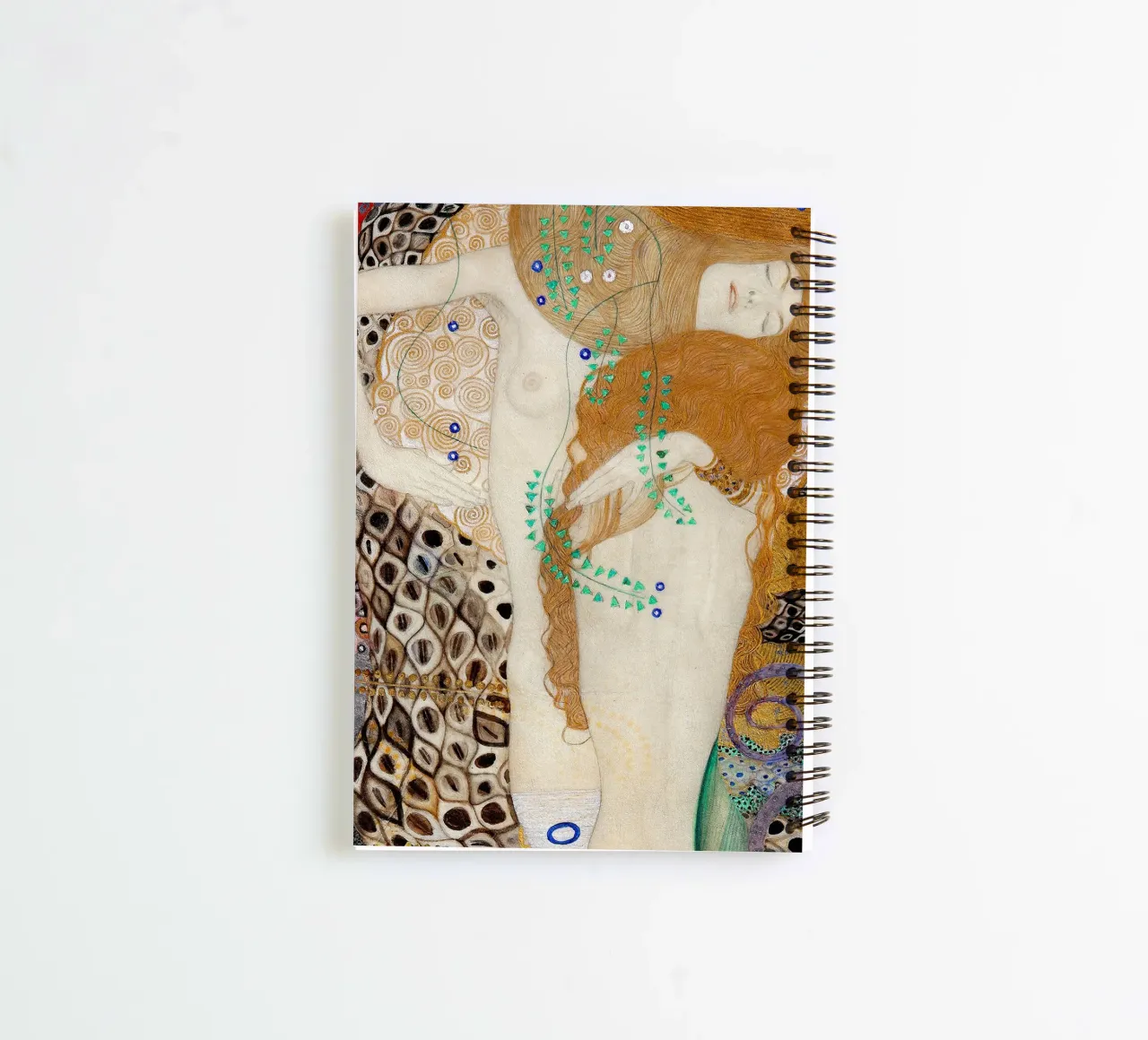 Serpents in Gustav Klimt spiral notebook by DuncanBennett shop
