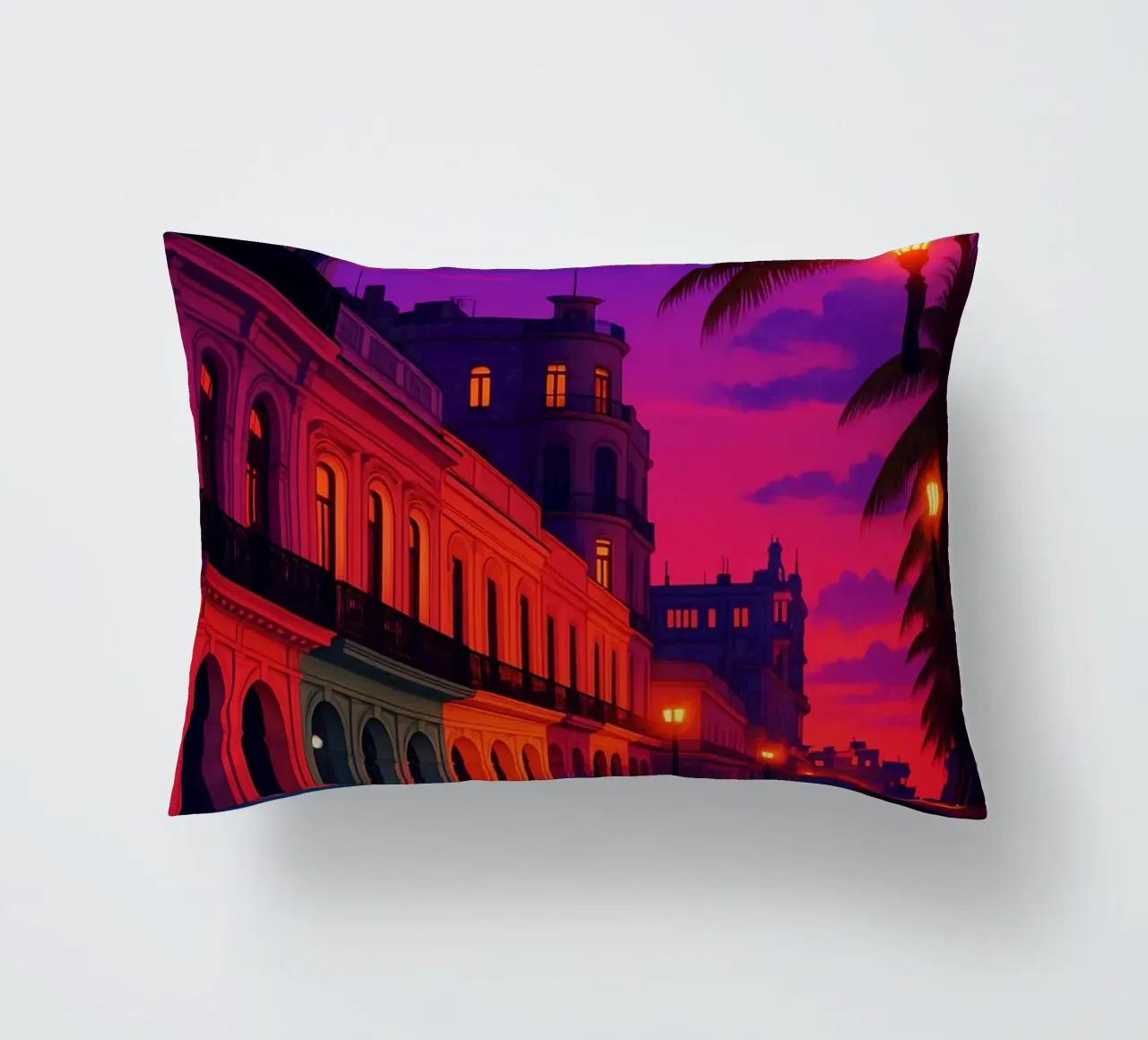 pittura vettoriale dello skyline dell'avana cuscino da adzkiya