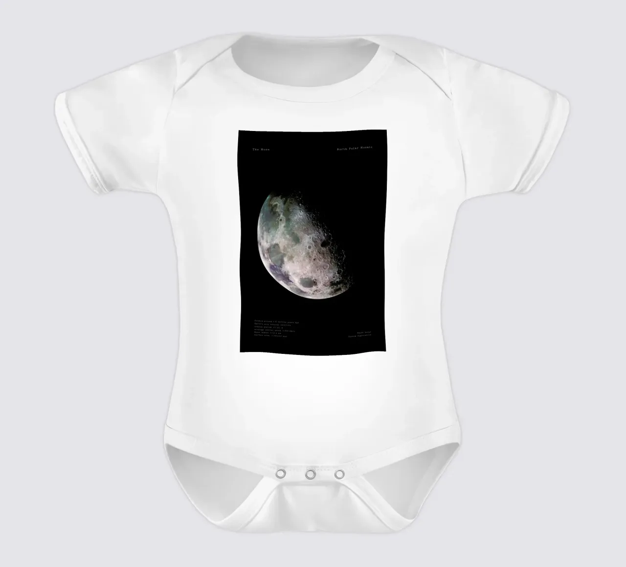 The Moon body neonato maniche corte da Vintage by JUNIQE