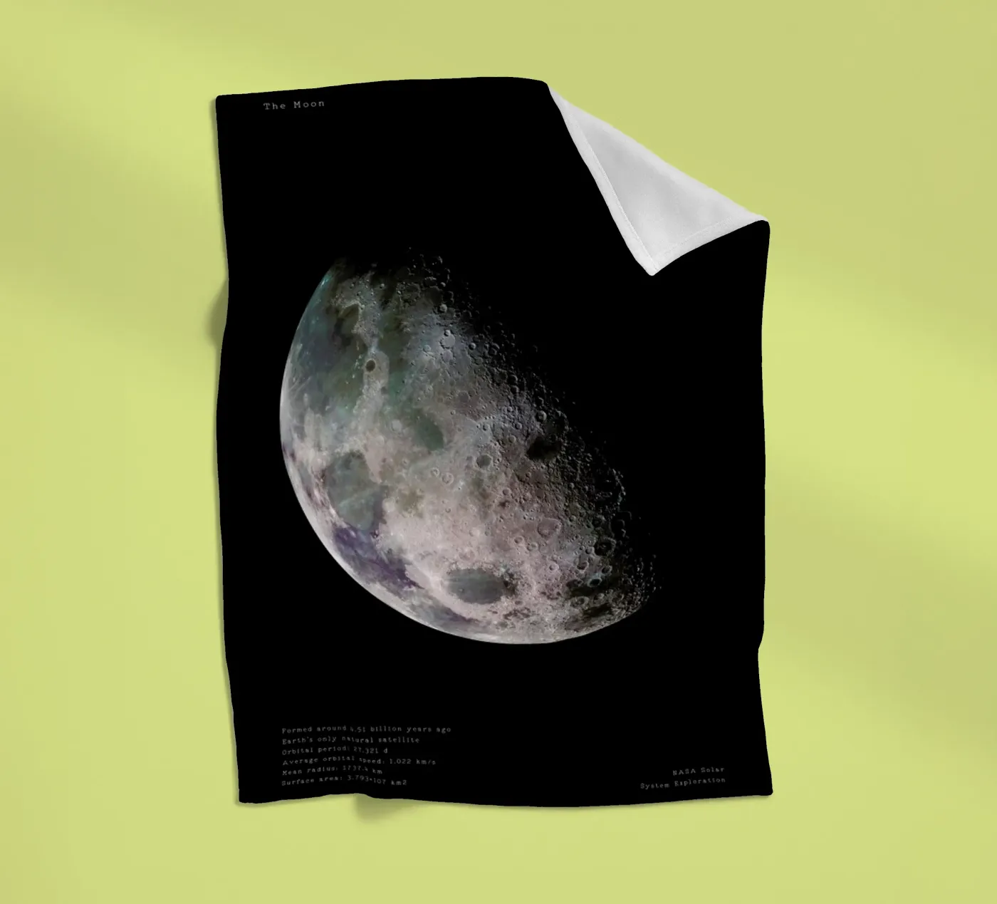 The Moon Fleecedecke von Vintage by JUNIQE