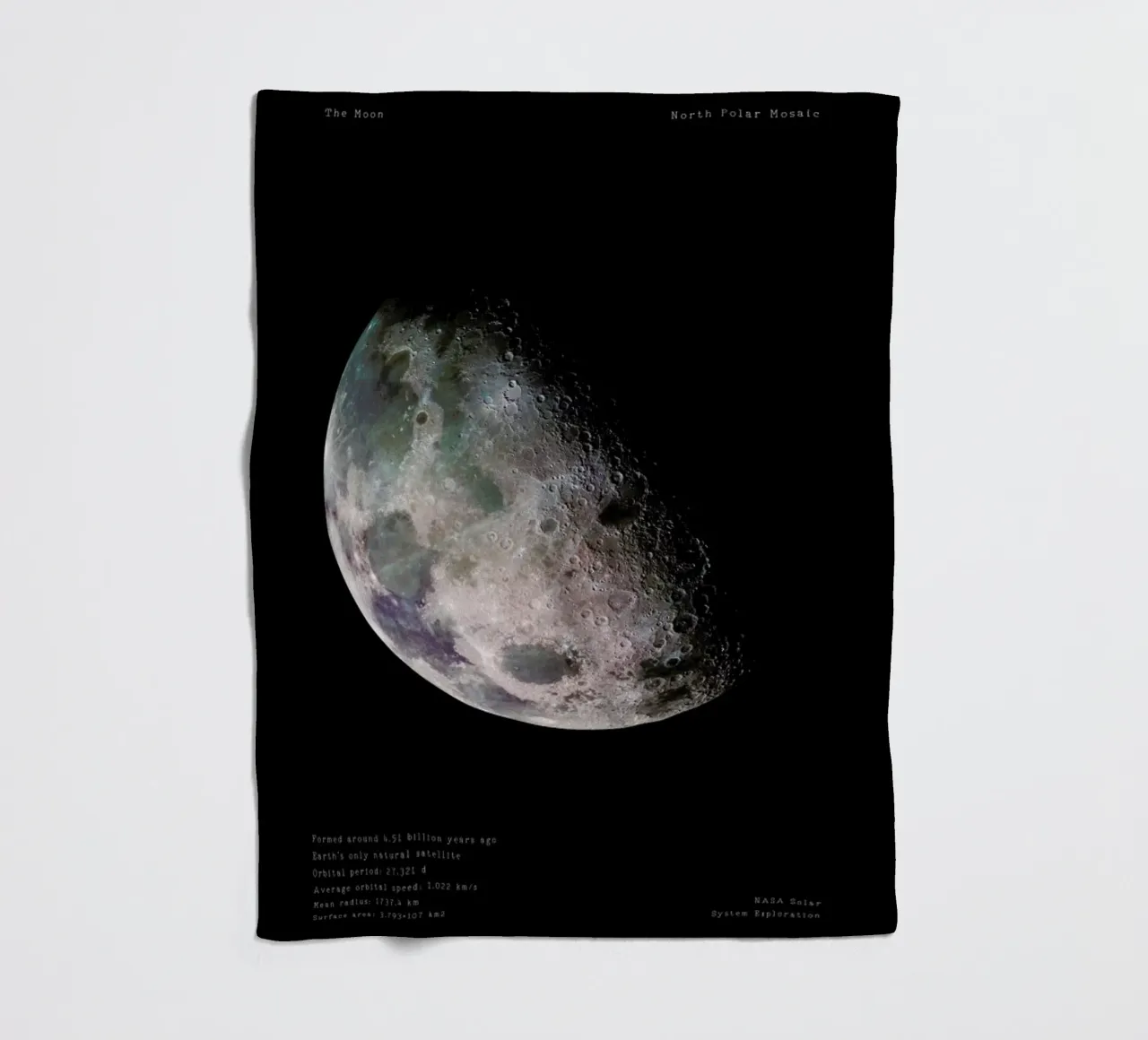 The Moon coperta in pile da Vintage by JUNIQE