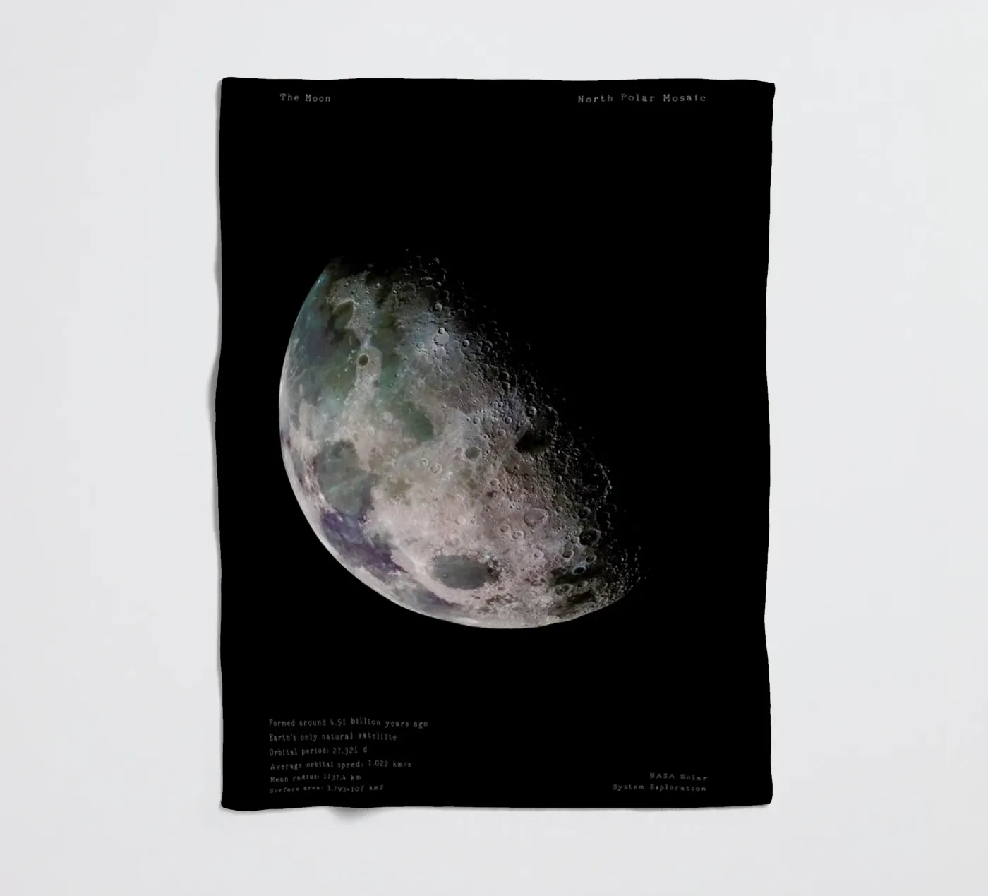 The Moon Fleecedecke von Vintage by JUNIQE