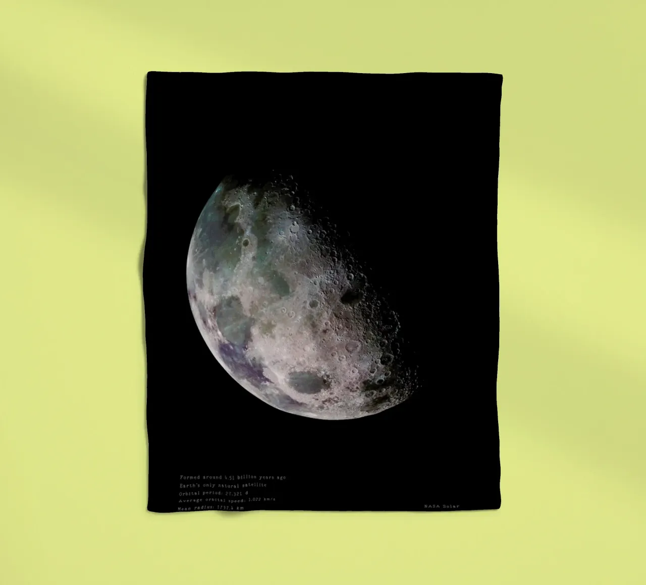 The Moon coperta in pile da Vintage by JUNIQE
