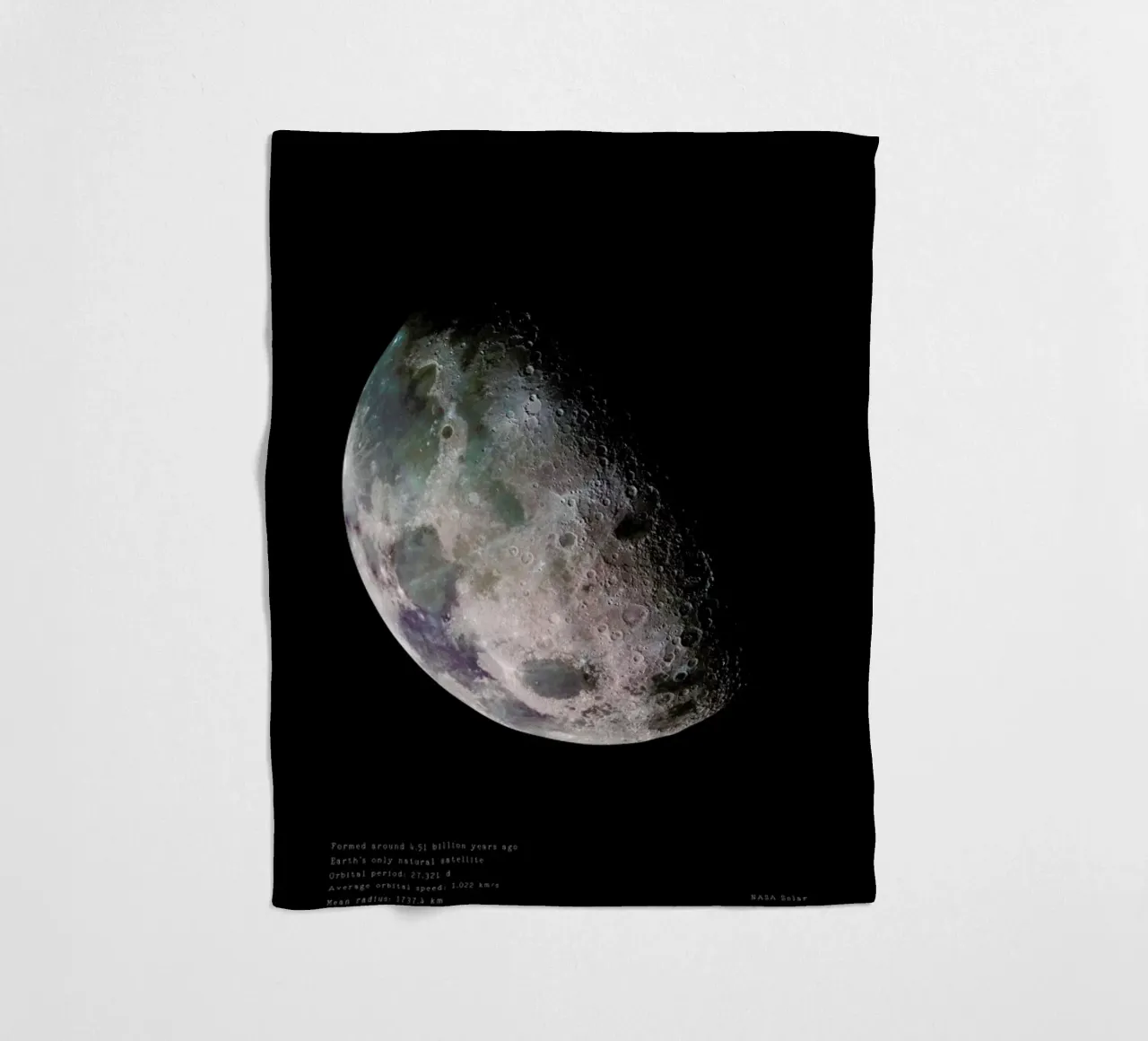 The Moon coperta in pile da Vintage by JUNIQE