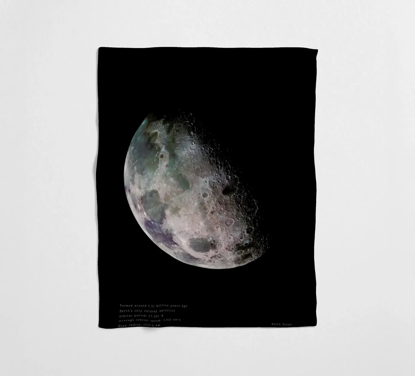 The Moon Fleecedecke von Vintage by JUNIQE