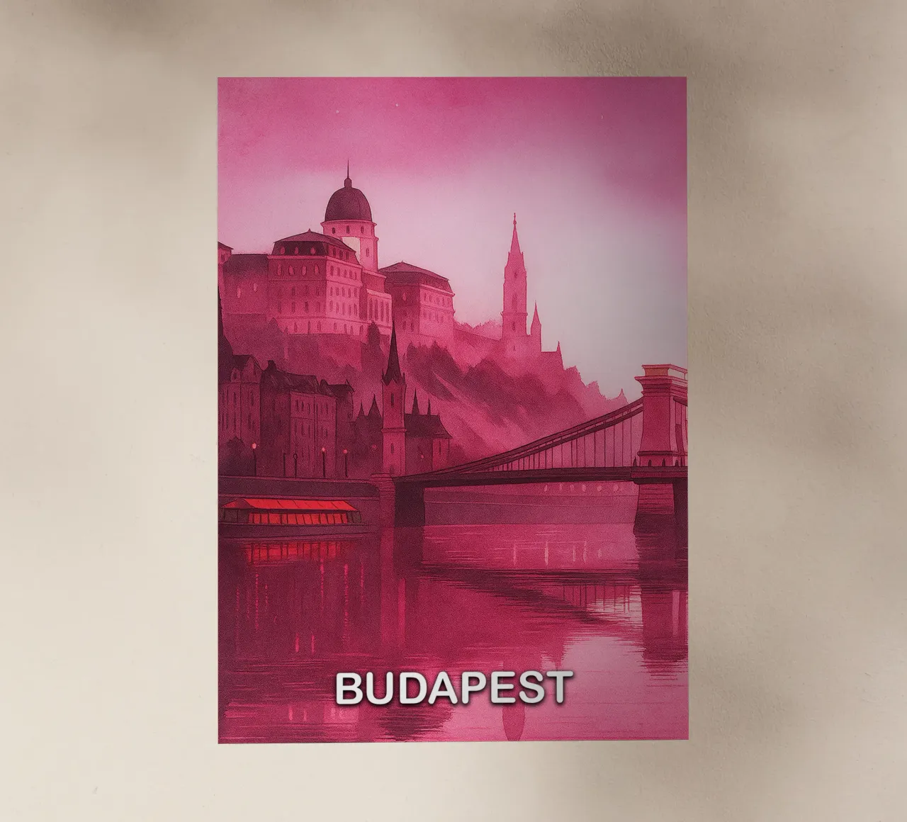 budapest stadt malerei ilustration Backlit Folie von Allghaniz