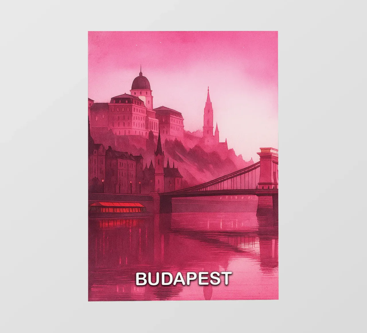 budapest stadt malerei ilustration Backlit Folie von Allghaniz