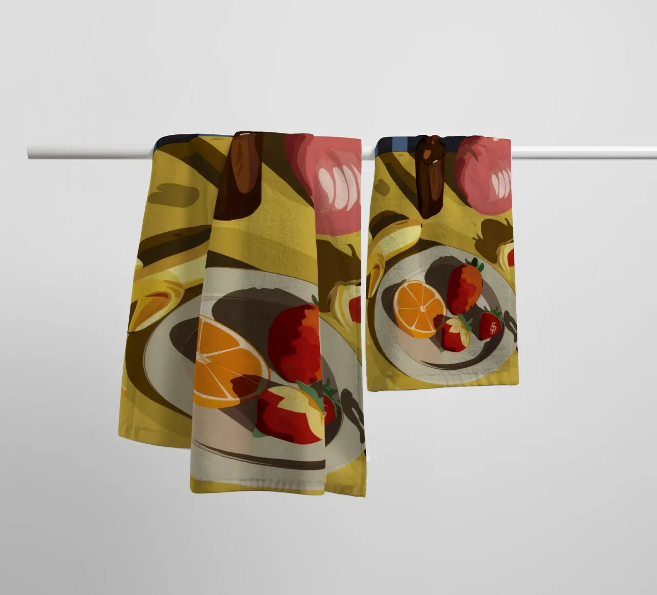Piatto rosa frutta asciugamano da bagno da Moonlite Desire