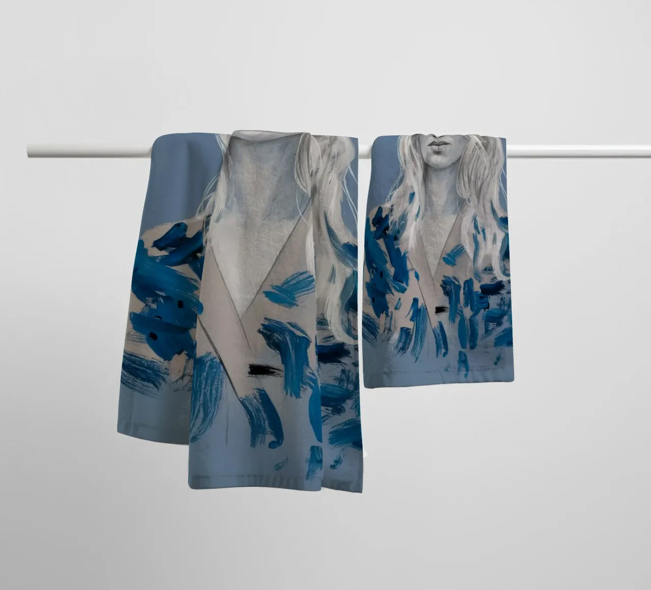 Sguardo al flusso di platino asciugamano da bagno da Vivid Reverie