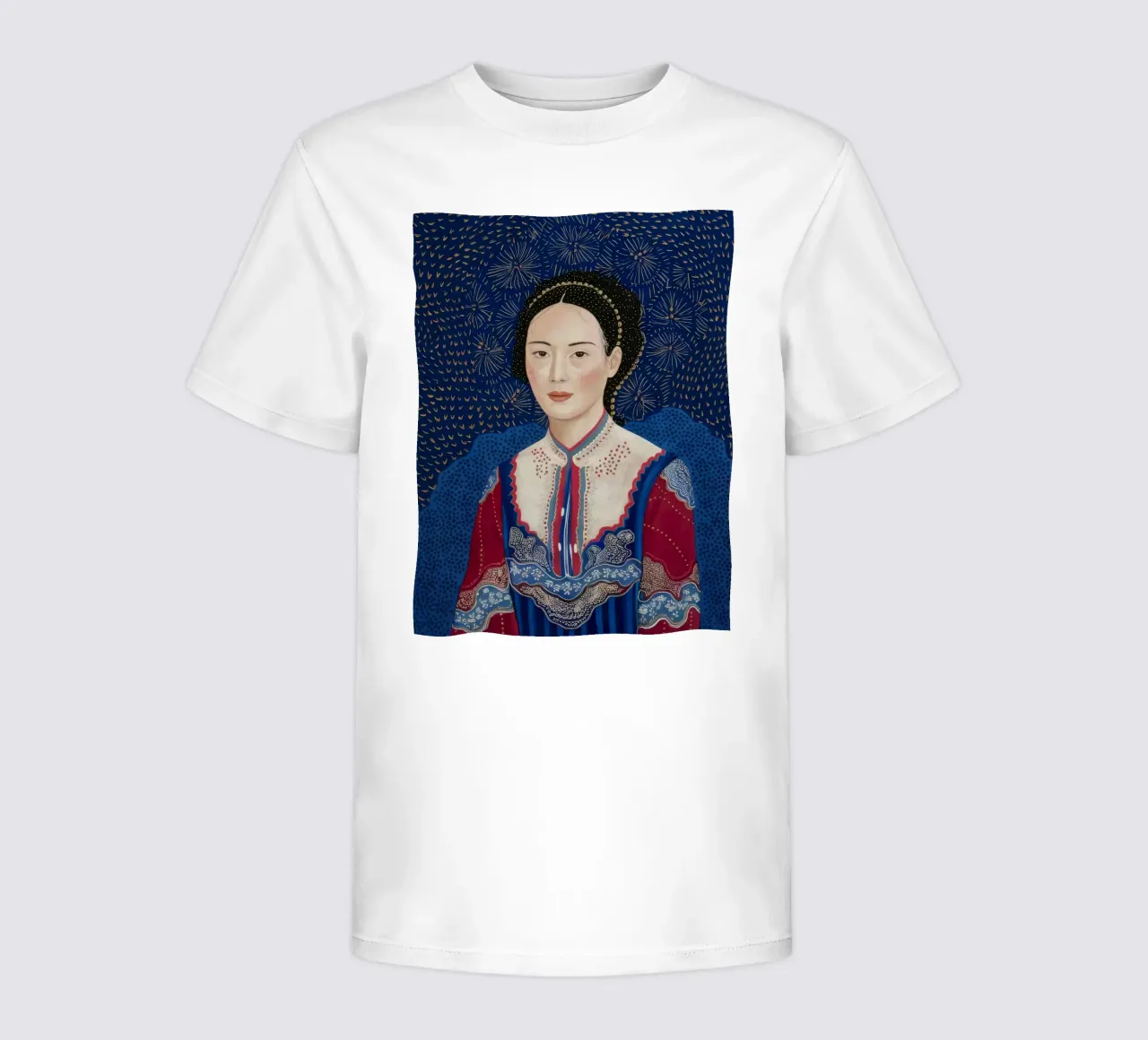 Regal Dot Damask kids t-shirt by Vivid Reverie