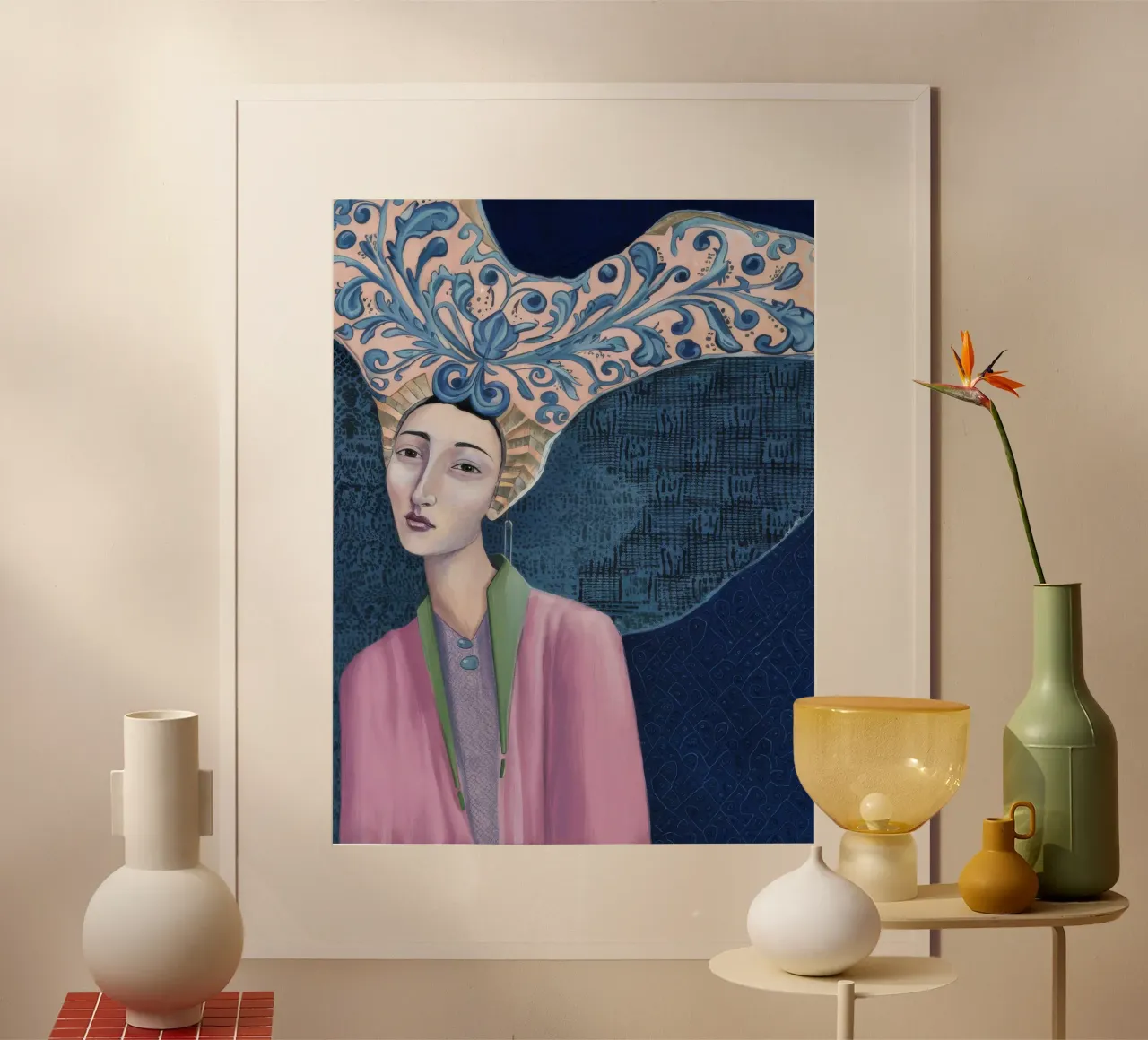 Azurblauer Flechtkopfschmuck Poster von Vivid Reverie