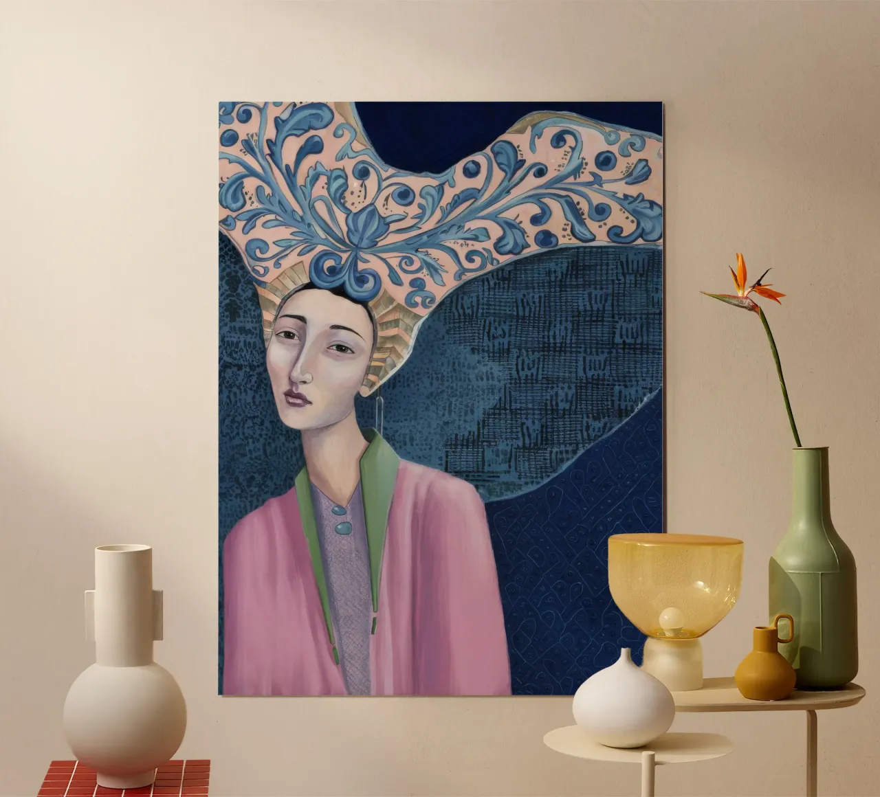 Azurblauer Flechtkopfschmuck Poster von Vivid Reverie