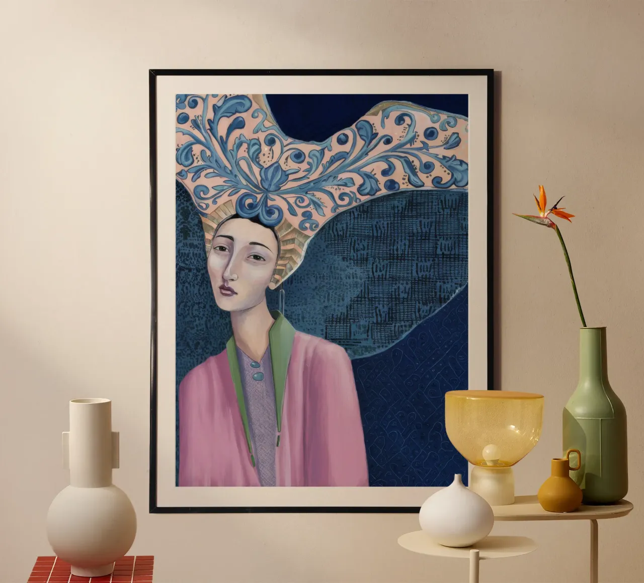Azurblauer Flechtkopfschmuck Poster von Vivid Reverie