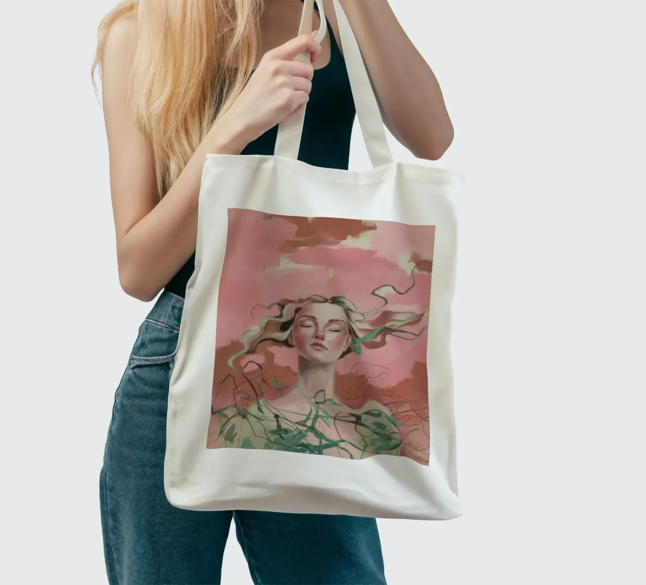 Anima gemella con nastro borsa in juta da Vivid Reverie