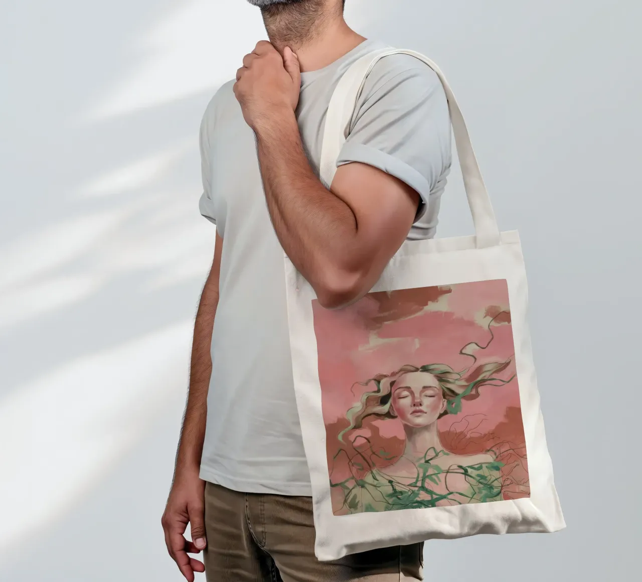 Anima gemella con nastro borsa in juta da Vivid Reverie