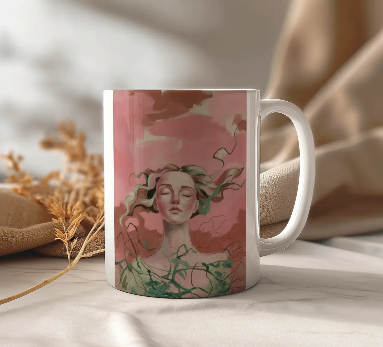 Anima gemella con nastro tazza in ceramica da Vivid Reverie