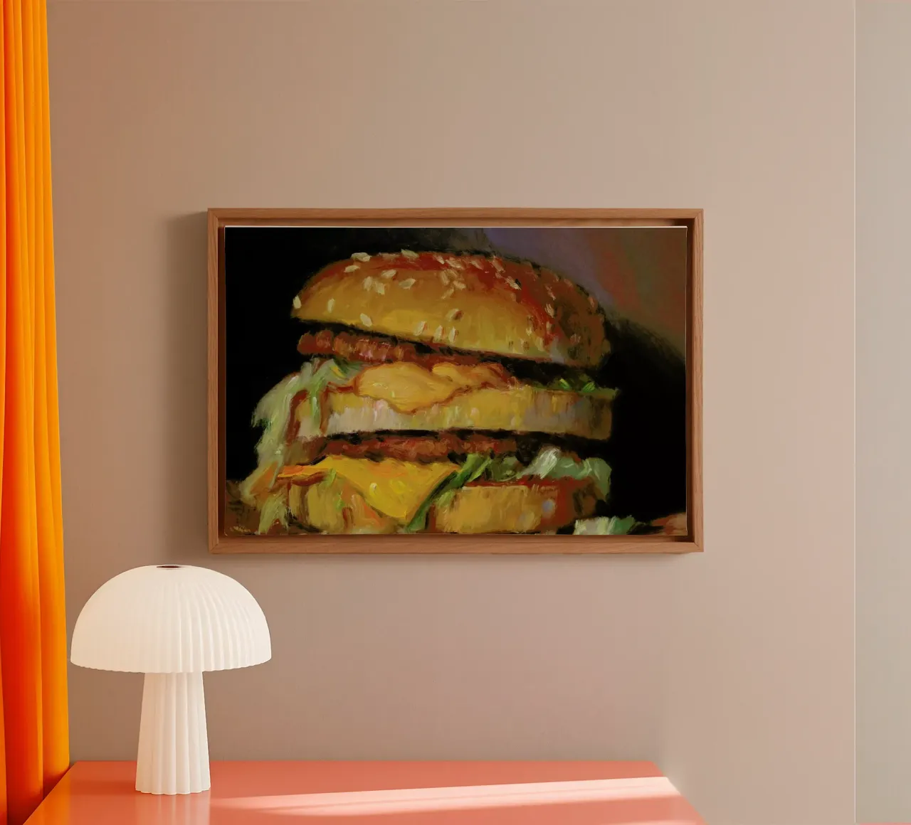 Big Mac tela con Cornice a cassetta da Noah Verrier
