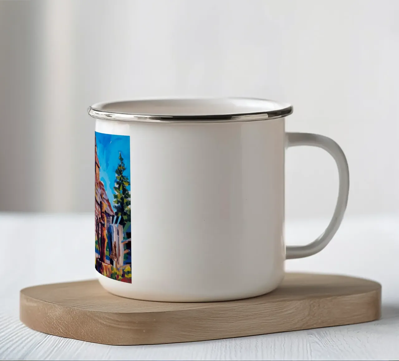 Patrimonio della chiesa in legno tazza in smalto da Lush Essence