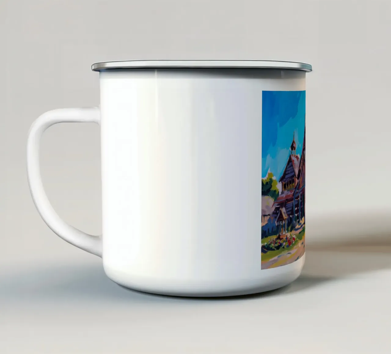 Patrimonio della chiesa in legno tazza in smalto da Lush Essence