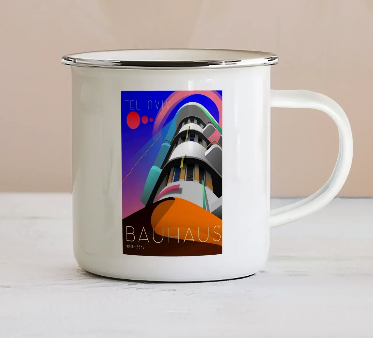 Bauhaus tazza in smalto da Brooke