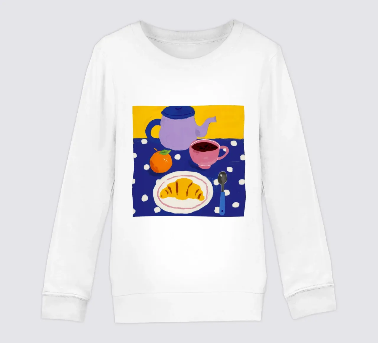 Caffè croissant viola felpa bambino da Moonlite Desire