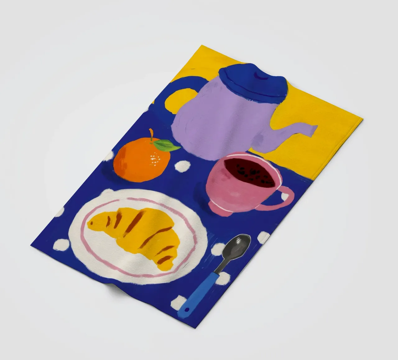 Caffè croissant viola coperta in pile da Moonlite Desire