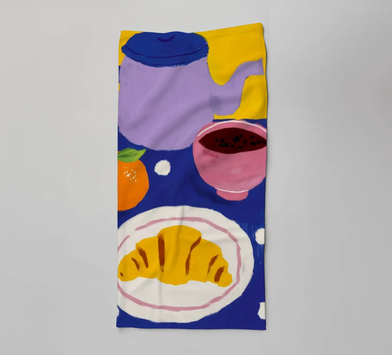 Caffè croissant viola asciugamano da bagno da Moonlite Desire