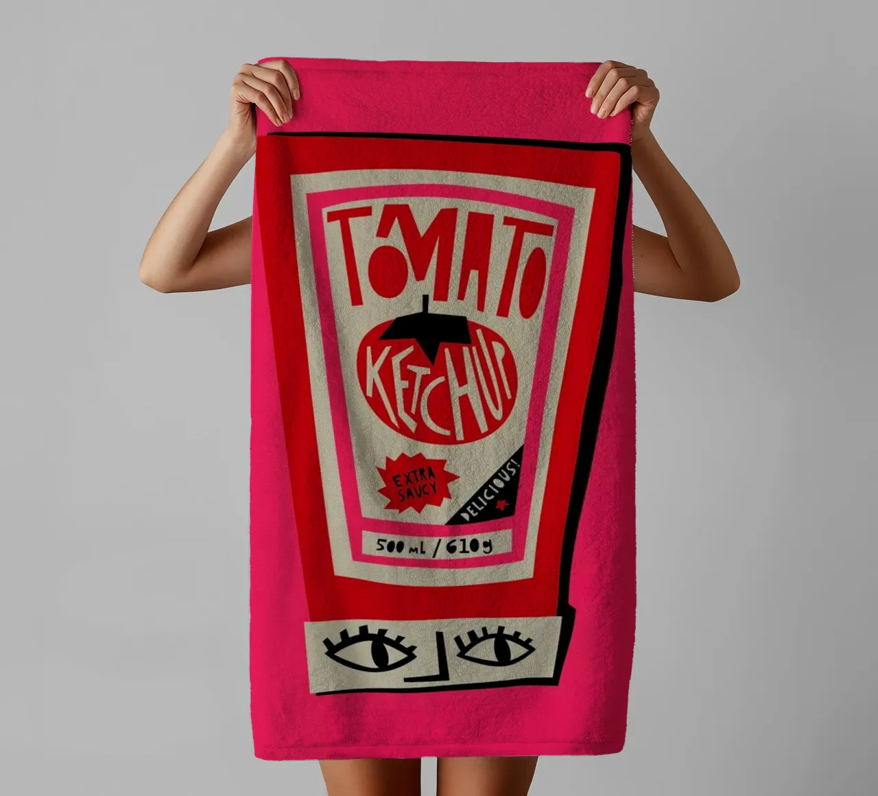 Tomato Ketchup asciugamano da bagno da Fox & Velvet