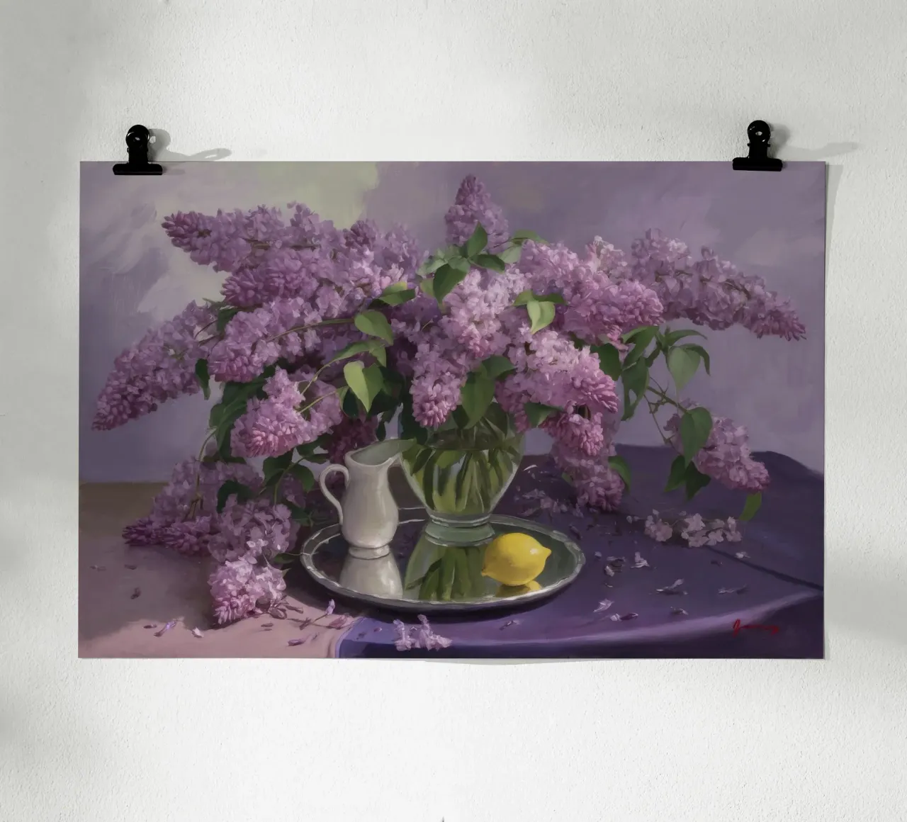 Flieder in üppiger Blüte Poster von Radiance Landscape