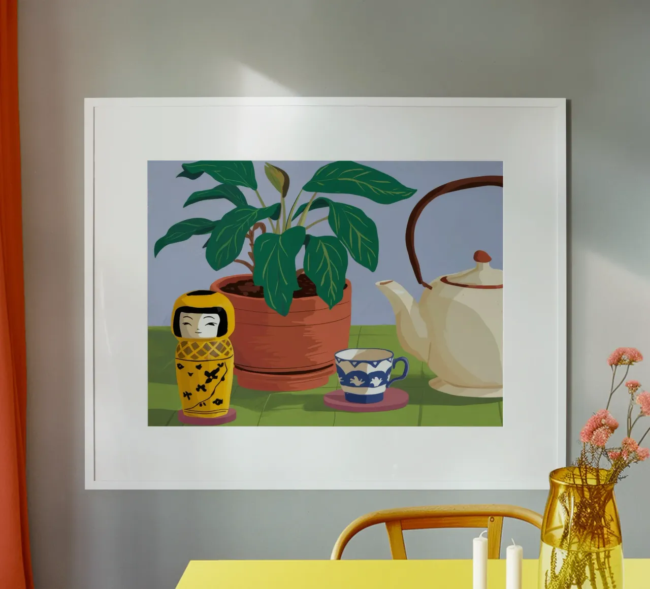 Tè della giungla urbana poster con telaio in plastica da Moonlite Desire
