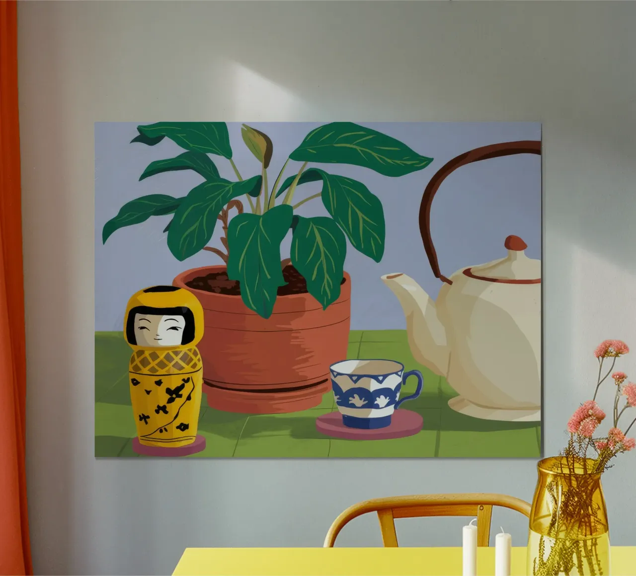 Tè della giungla urbana poster con telaio in plastica da Moonlite Desire
