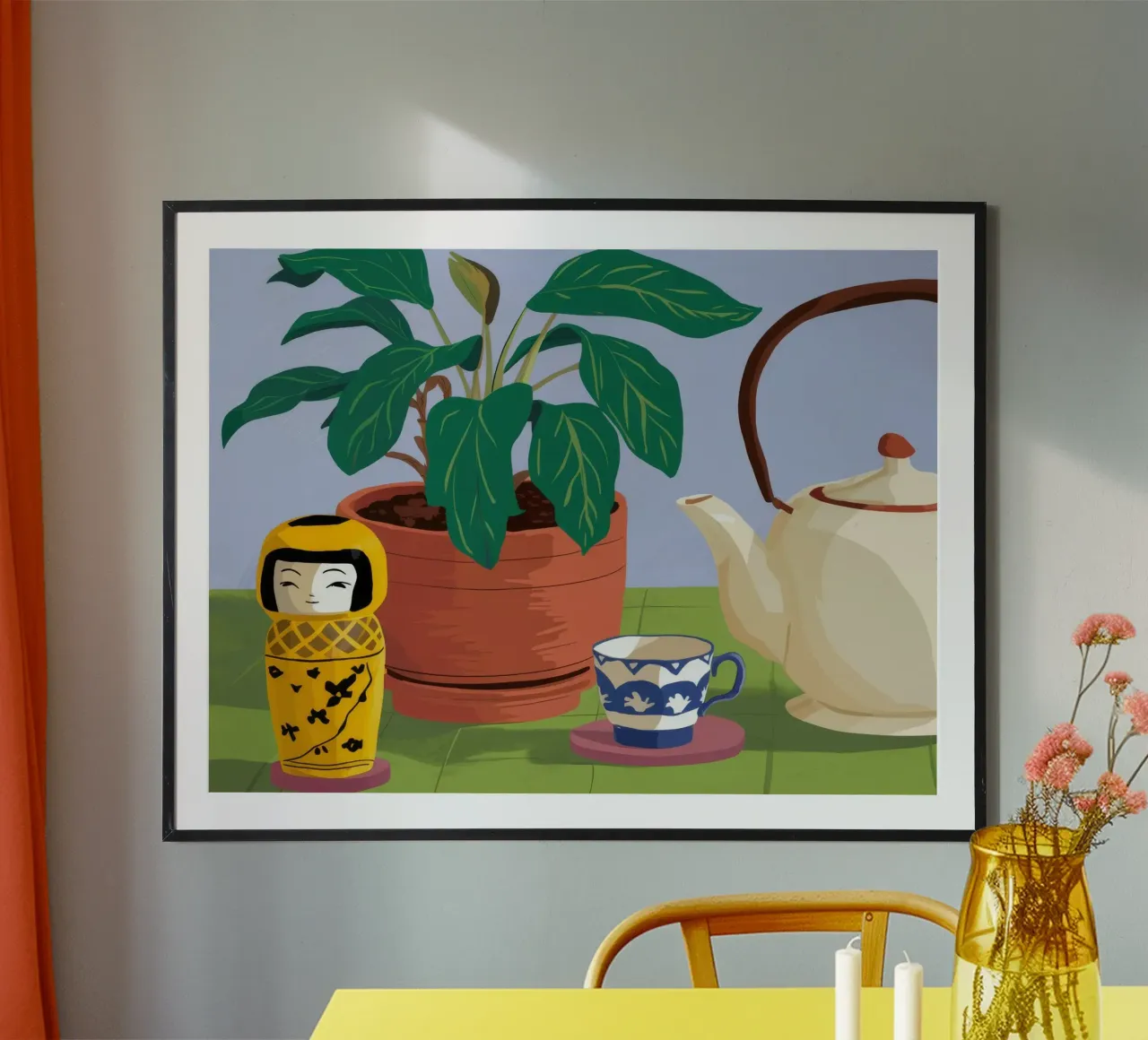 Tè della giungla urbana poster con telaio in plastica da Moonlite Desire