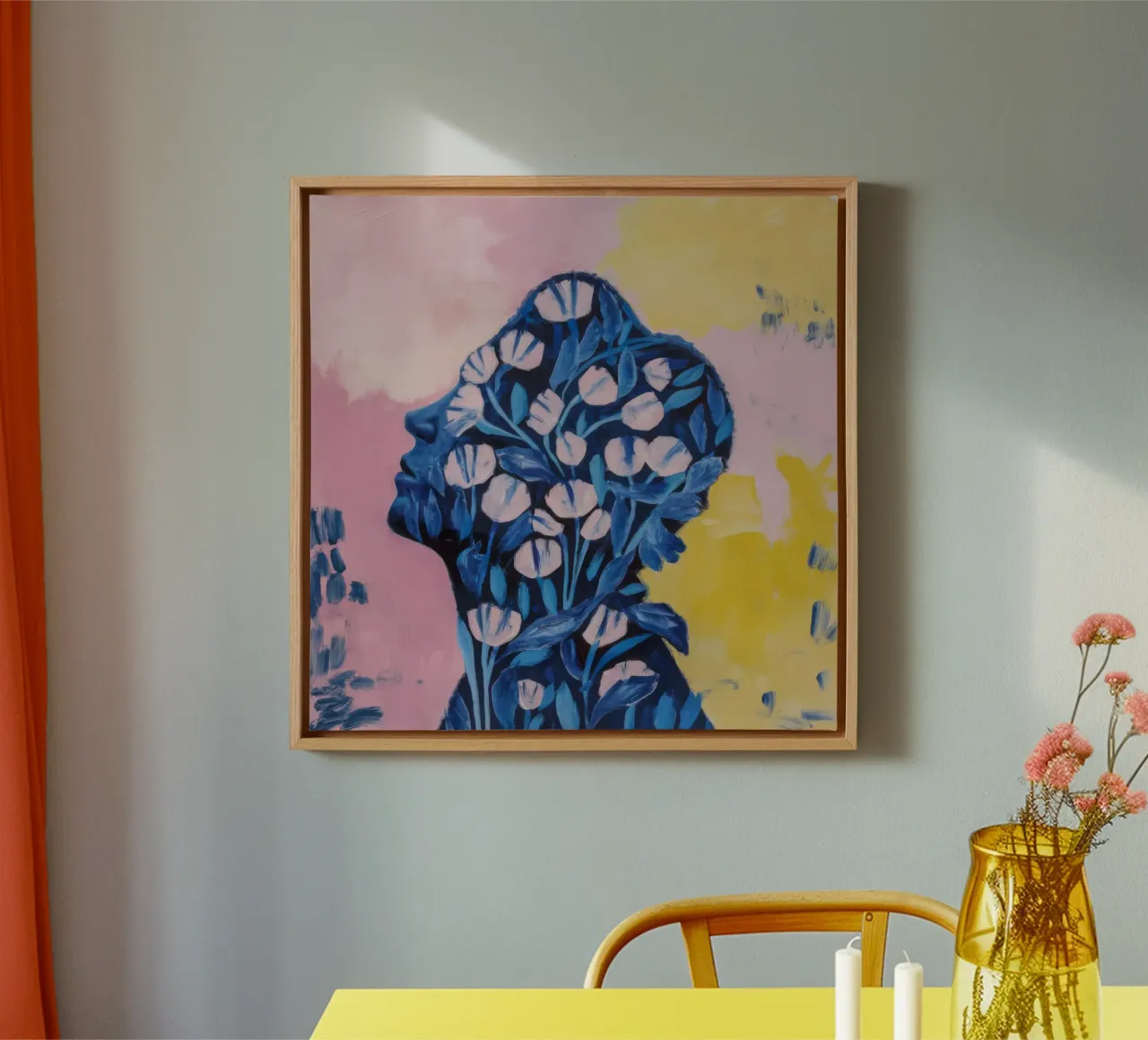 Petal Form Phantasm canvas with Floater frame by Vivid Reverie