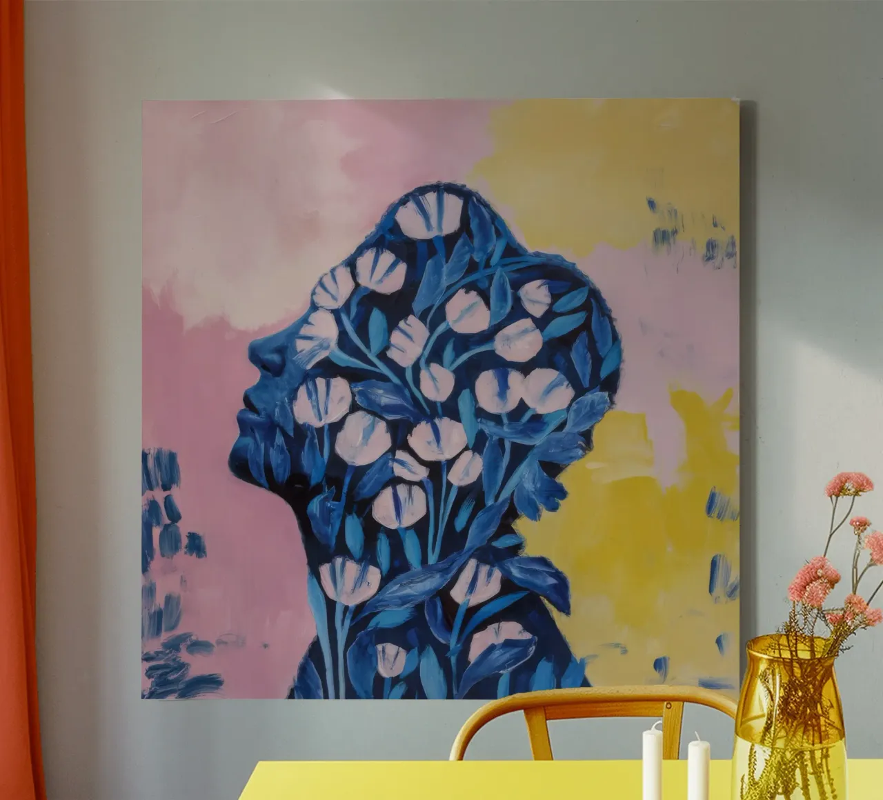 Petal Form Phantasm canvas with Floater frame by Vivid Reverie