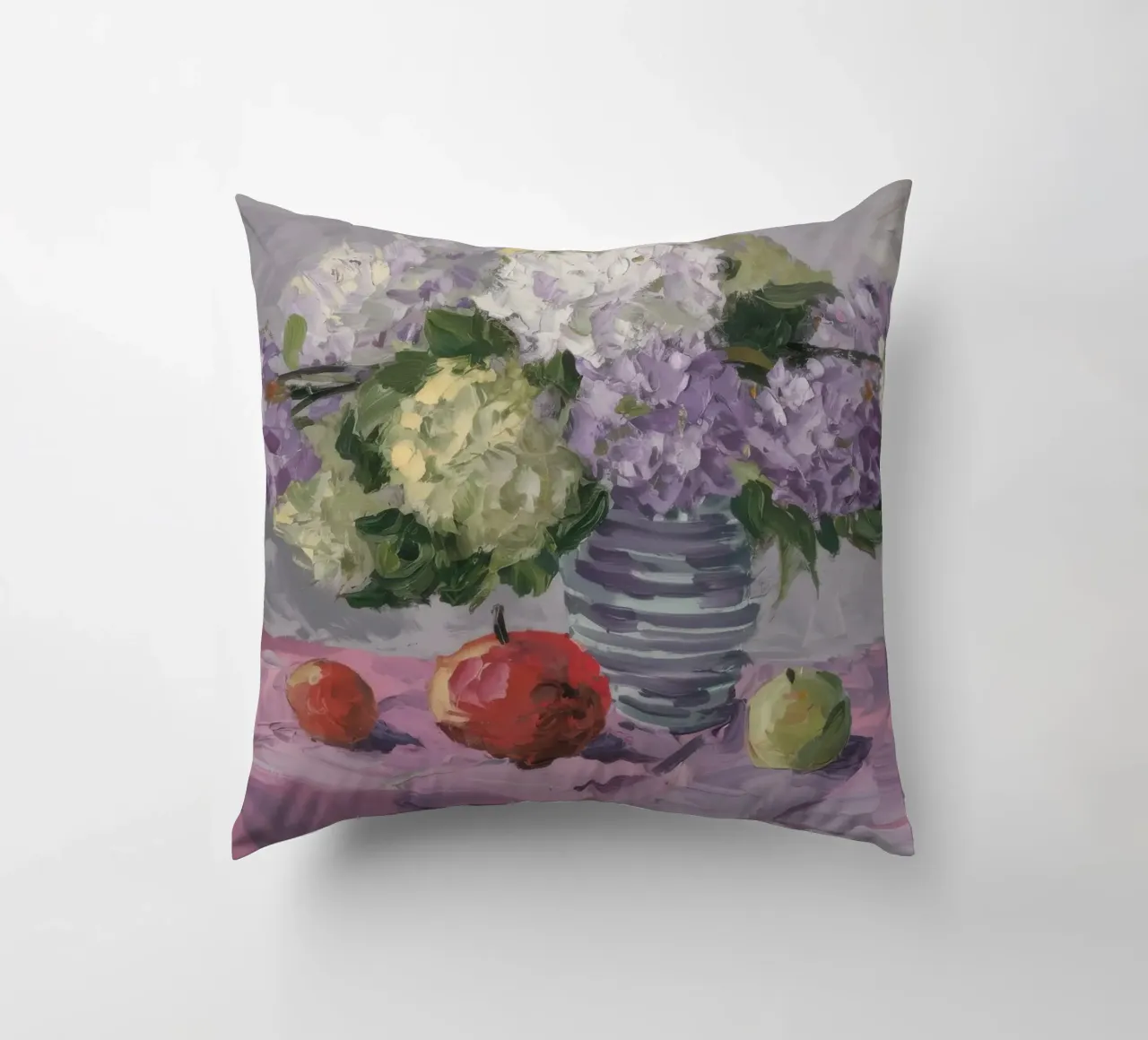 Hydrangea Apple Stillness decorative cushion by Lush Essence