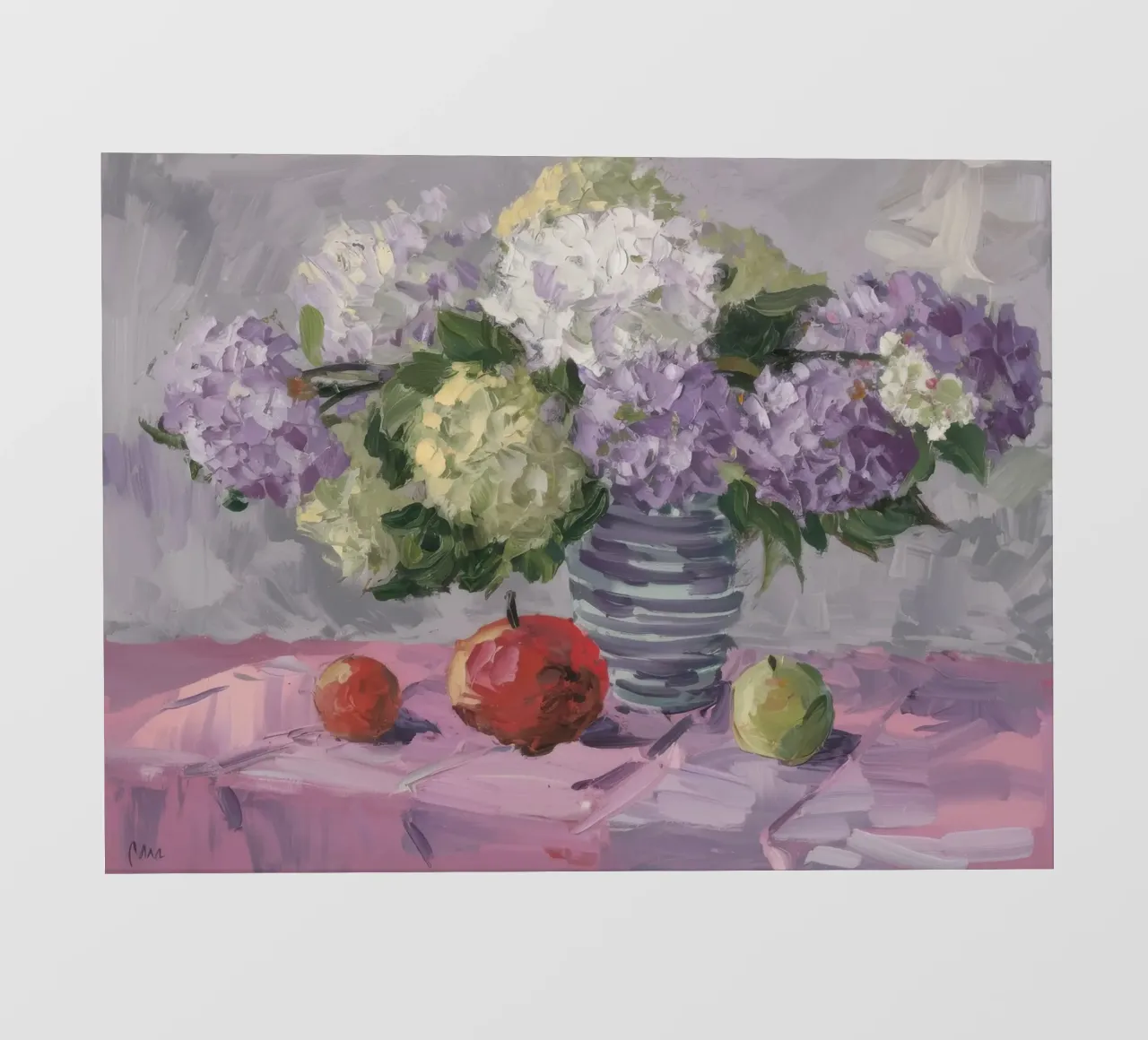 Hydrangea Apple Stillness backlit film by Lush Essence