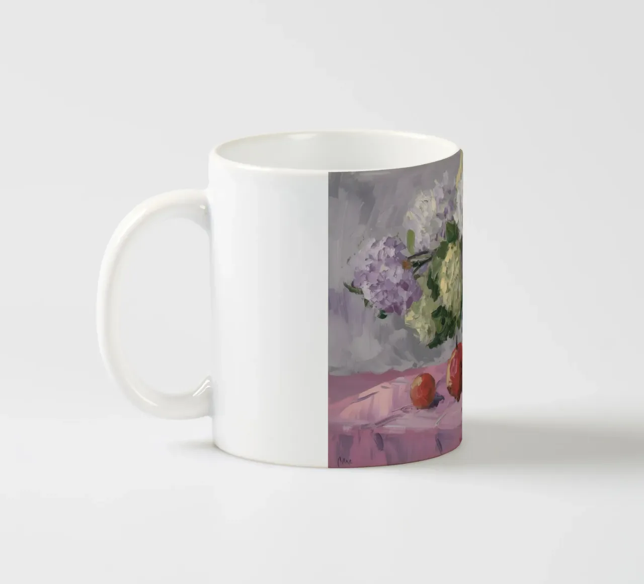 Hydrangea Apple Stillness ceramic mug by Lush Essence